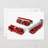 DRIE BRANDMOTOREN VOOR SPEELGOED BRIEFKAART (Voorkant / Achterkant)