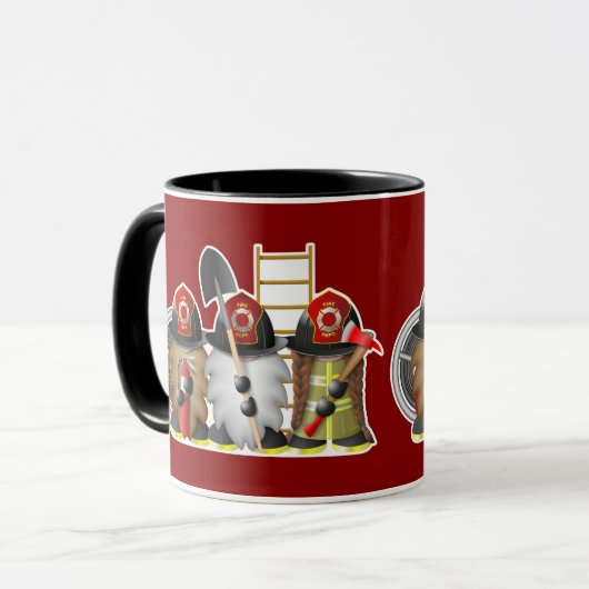 Drie brandweerkabouters mok (Voorkant links)