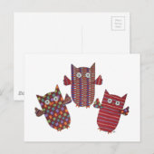 Drie Briefkaart van Red Owls (Voorkant / Achterkant)