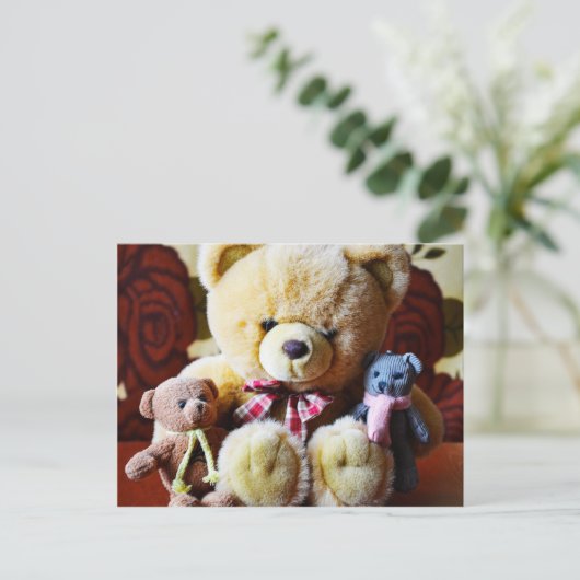 Drie briefkaart van Teddy Bears (Staand voorkant)