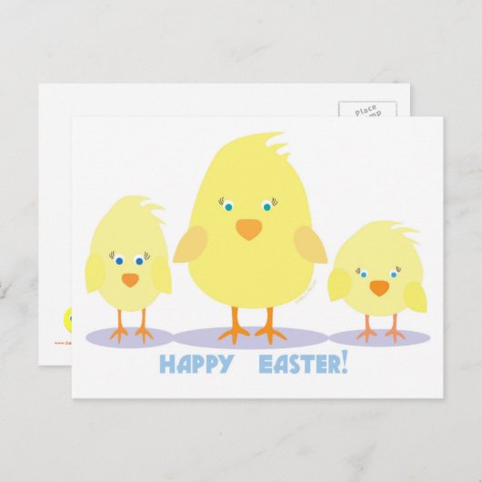 Drie Briefkaarten kippen (Voorkant / Achterkant)