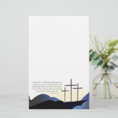 Drie Briefpapieren kruisen Briefpapier (Staand voorkant)