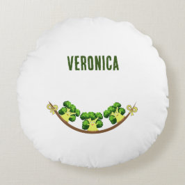 Drie broccoli rond kussen