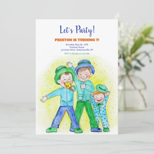 Drie Broers Partij Kaart (Staand voorkant)