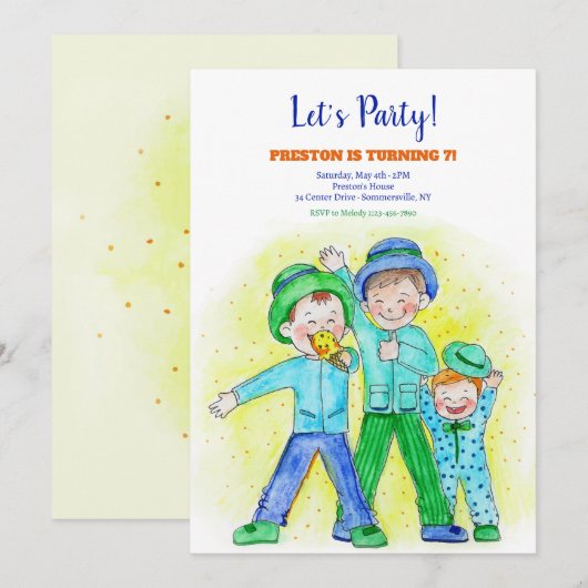 Drie Broers Partij Kaart (Voorkant / Achterkant)