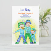 Drie Broers Party Kaart (Staand voorkant)