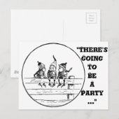 Drie Brownies op een Omheining Briefkaart (Voorkant / Achterkant)