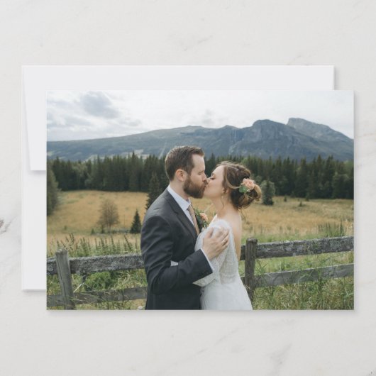 Drie bruiloft foto's Dank je wel Bedankkaart (Achterkant)