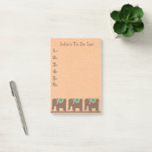 Drie Bruine Blauwgroene Olifanten Persoonlijke Tak Post-it® Notes (Kantoor)