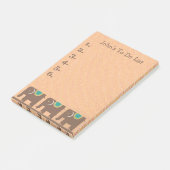 Drie Bruine Blauwgroene Olifanten Persoonlijke Tak Post-it® Notes (Schuin)