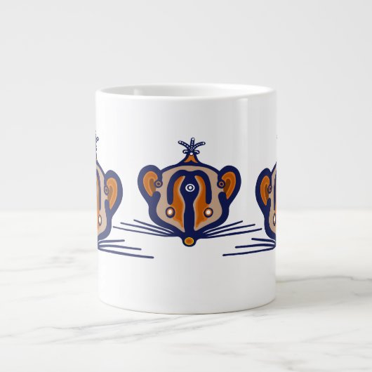 Drie bruine muizen grote koffiekop (Voorkant)