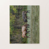 Drie Bull Elk Fight Legpuzzel (Verticaal)