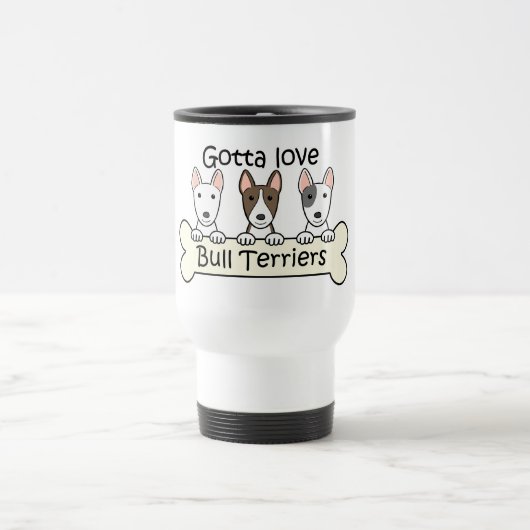 Drie bull Terriers Reisbeker (Center)