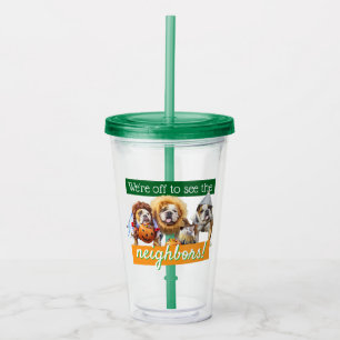 Drie Bulldogs in Verkleedingen Acryl Drinkbeker