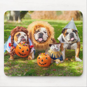 Drie Bulldogs in Verkleedingen Muismat