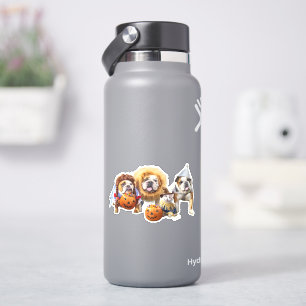 Drie Bulldogs in Verkleedingen Sticker