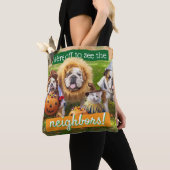 Drie Bulldogs in Verkleedingen Tote Bag (Dichtbij)