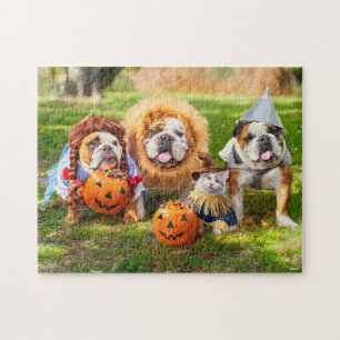 Drie Bulldogs in verkleedpartij Legpuzzel