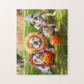 Drie Bulldogs in verkleedpartij Legpuzzel (Verticaal)
