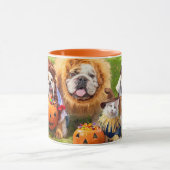 Drie Bulldogs in verkleedpartij Mok (Midden)