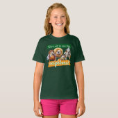 Drie Bulldogs in verkleedpartij T-shirt (Voorkant volledig)