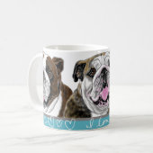 Drie Bulldogs Koffiemok (Voorkant links)