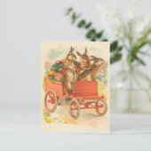 Drie Bunniken met een  ooienrooster Feestdagenkaart (Staand voorkant)