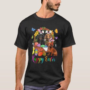 Drie Bunny Dachshund-honden in paaseieren 5 T-shirt