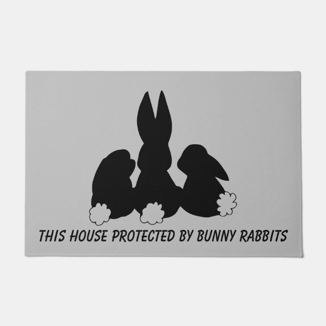 Drie Bunny Rabbits Doormat Deurmat (Voorkant)