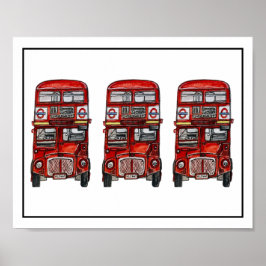 Drie bussen poster