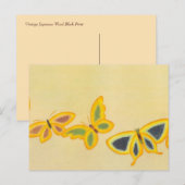 Drie Butterflies  Briefkaart (Voorkant / Achterkant)