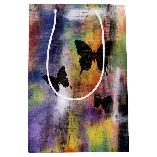 Drie Butterflies Medium Cadeauzakje (Voorkant)