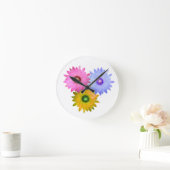 Drie cactusbloemen ronde klok (Huis)