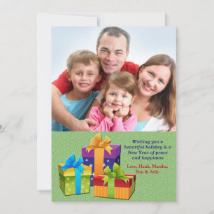 Drie Cadeaus Foto Kerstkaart