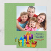 Drie Cadeaus Foto Kerstkaart (Voorkant / Achterkant)