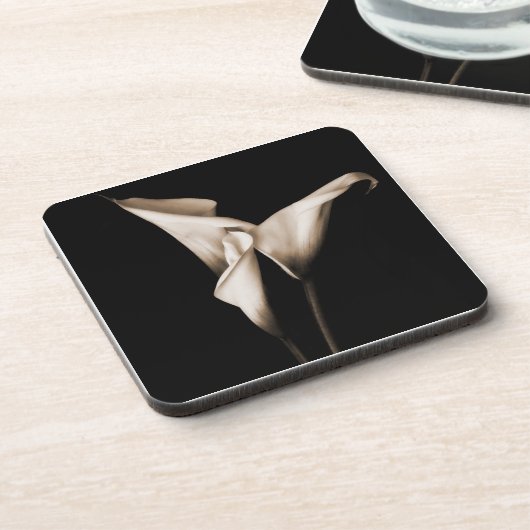 Drie Calla Lilies Bier Onderzetter (Linkerzijde)