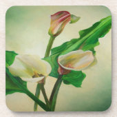 Drie Calla Lilies die botanisch acryl Bier Onderzetter (Voorkant)