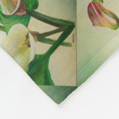 Drie Calla Lilies die botanisch acryl Fleece Deken (Hoek)