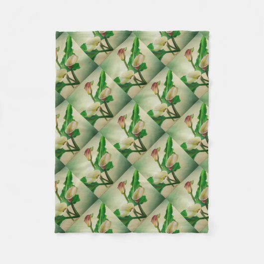 Drie Calla Lilies die botanisch acryl Fleece Deken (Voorkant)