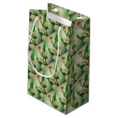 Drie Calla Lilies die botanisch acryl Klein Cadeauzakje (Achterkant Gekanteld)
