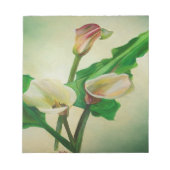 Drie Calla Lilies die botanisch acryl Notitieblok (Voorkant)