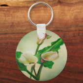 Drie Calla Lilies die botanisch acryl Sleutelhanger (Voorkant)