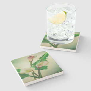 Drie Calla Lilies die botanisch acryl Stenen Onderzetter