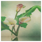 Drie Calla Lilies die botanisch acryl Stof (Close Up)