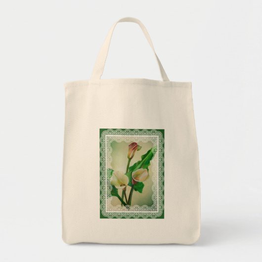Drie Calla Lilies die botanisch acryl Tote Bag (Voorkant)