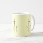 Drie Calvarie christelijke kruizen Koffiemok (Voorkant rechts)