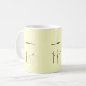 Drie Calvarie christelijke kruizen Koffiemok (Voorkant links)