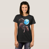 Drie Capybara Maan Grappig Capybara Mystical C T-shirt (Voorkant volledig)