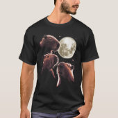 Drie Capybara Maan Grappig Capybara Mystical C T-shirt (Voorkant)