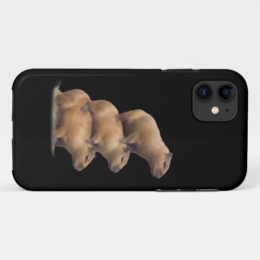 Drie Capybaras Funny Capybara Humor Stack Animal Case-Mate iPhone Case (Achterkant (horizontaal))